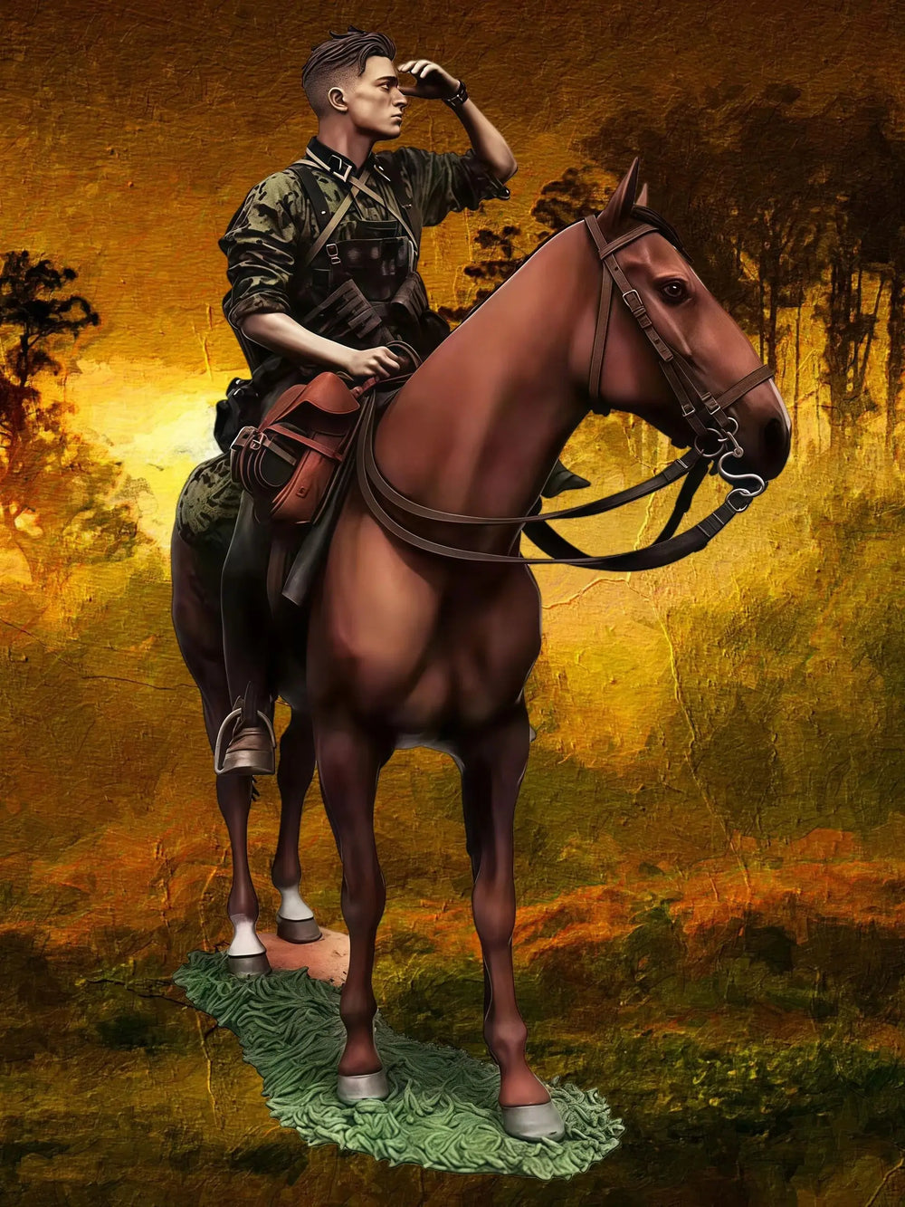 1/35 Modern Cavalry Soldiers, Resin Model Figure Kit, Unassembled and Unpainted