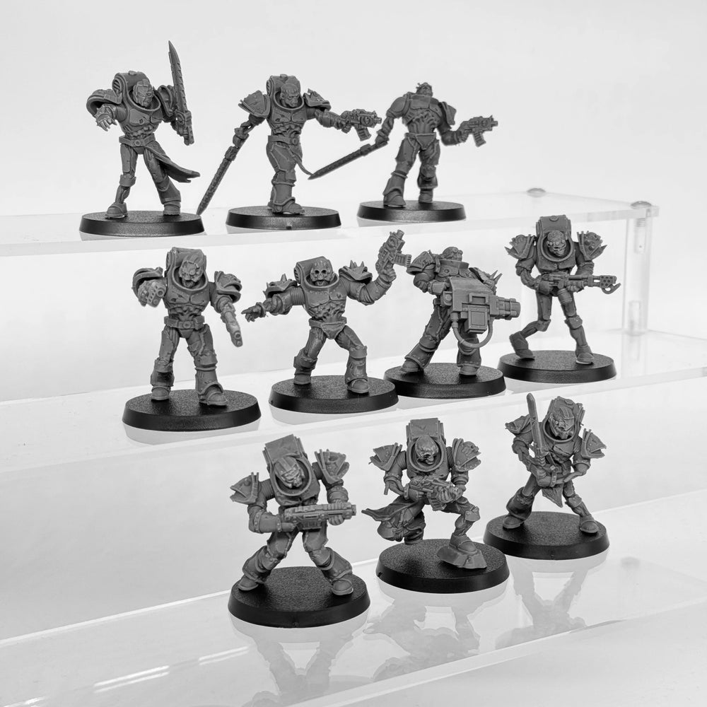 28mm Corrupted Socratis Grimdark Troops, 36 Figures, Resin Model Figure Kit, Sci-Fi Theme, Unassembled and Unpainted