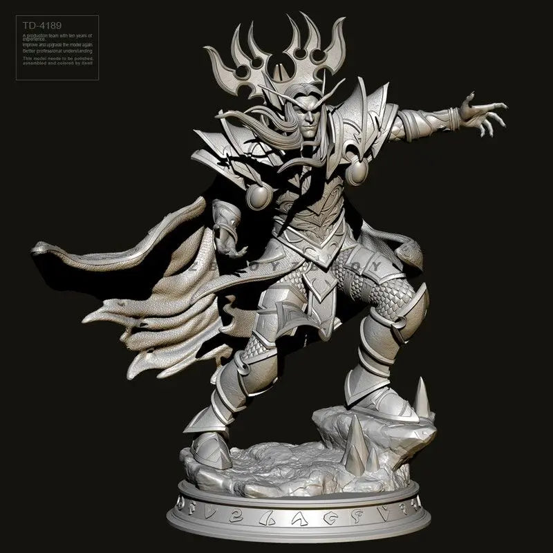 75mm High Elves Wizard Leader, Resin Model Figure Kit, Fantasy Theme, Unassembled and Unpainted