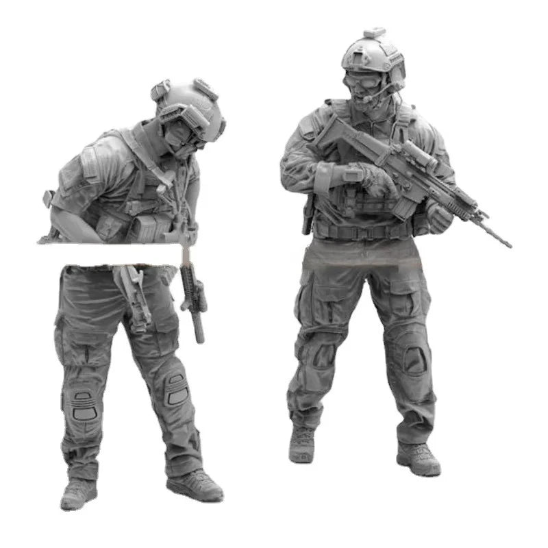 1/35 Modern US Special Forces Team, 2 Figures, Resin Model Figure Kit, Unassembled and Unpainted