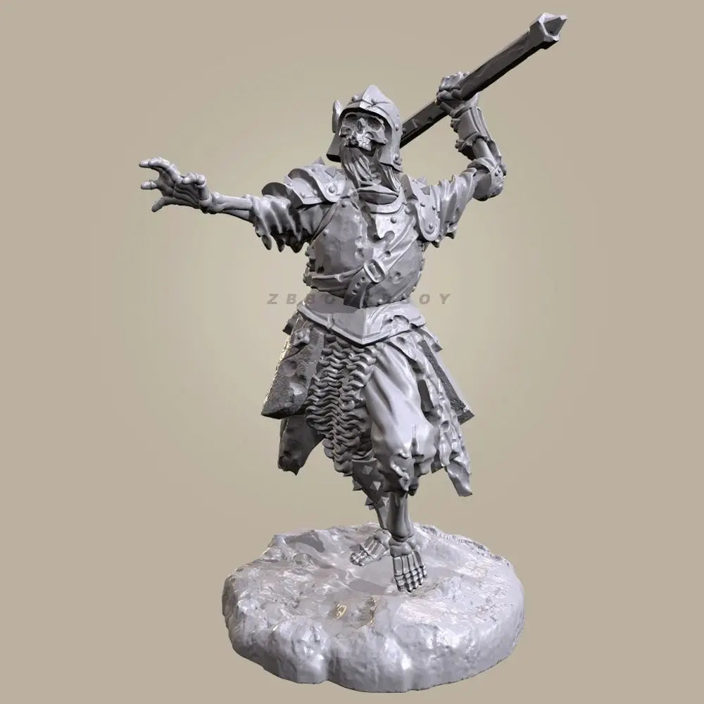 50mm Medieval Undead Warriors, 7 Figures, Resin Model Figure Kit, Unassembled and Unpainted