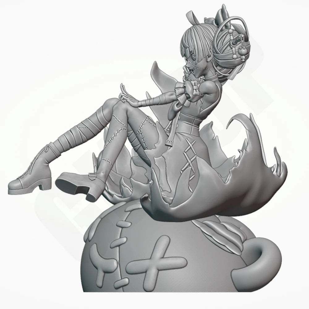 1/16 Ollie VTuber, Resin Model Figure Kit, Anime Theme, Unassembled and Unpainted