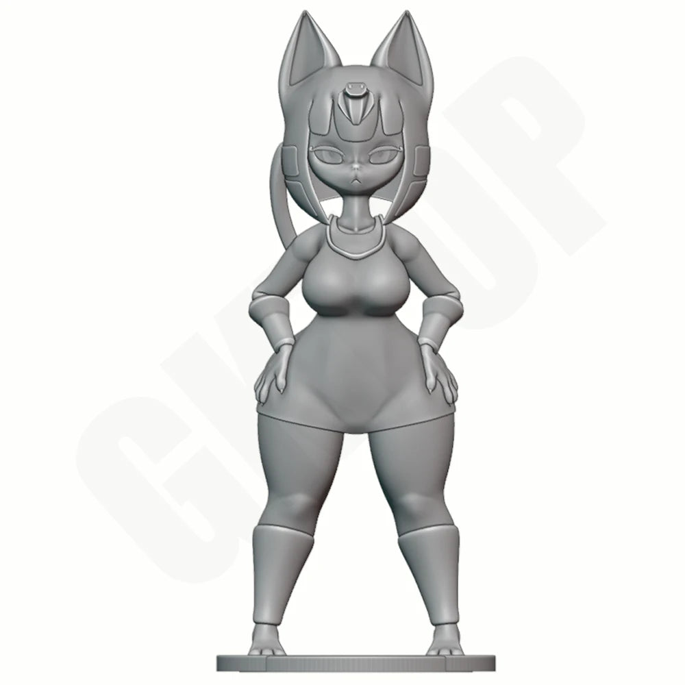 1/24 Cyber Fox Girl, Resin Model Figure Kit, Fantasy Theme, Unassembled and Unpainted