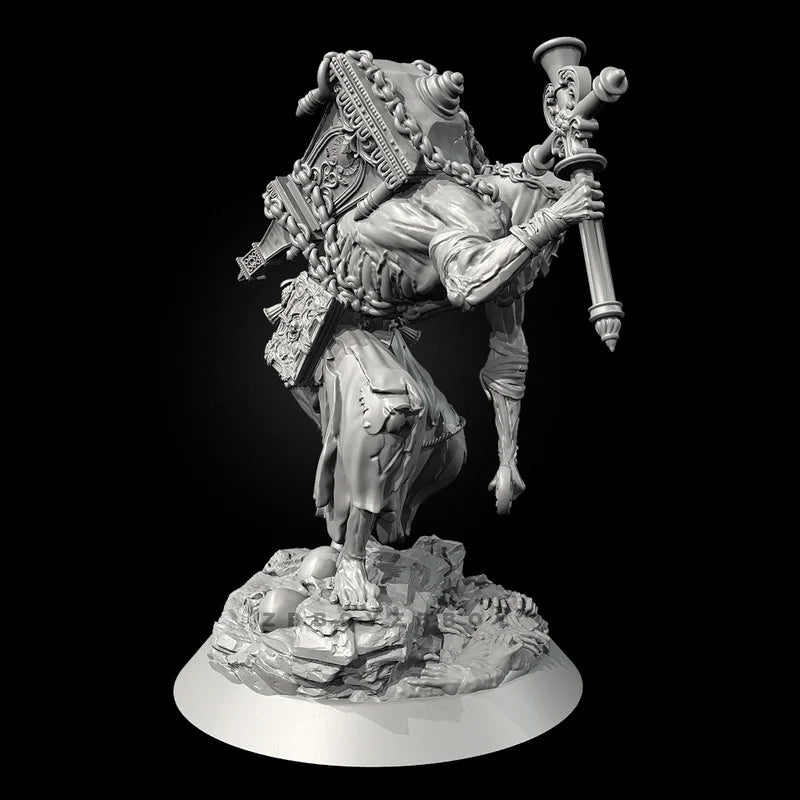 75mm Skeletal Guardian, Resin Model Figure Kit, Fantasy Theme, Unassembled and Unpainted
