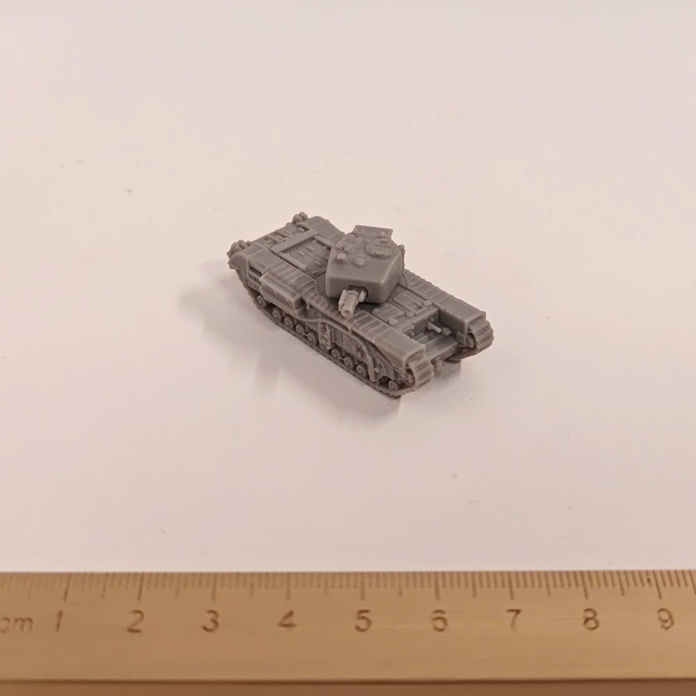 1/144 WWII British Churchill Infantry Tank, Resin Model Vehicle Kit, Unassembled and Unpainted