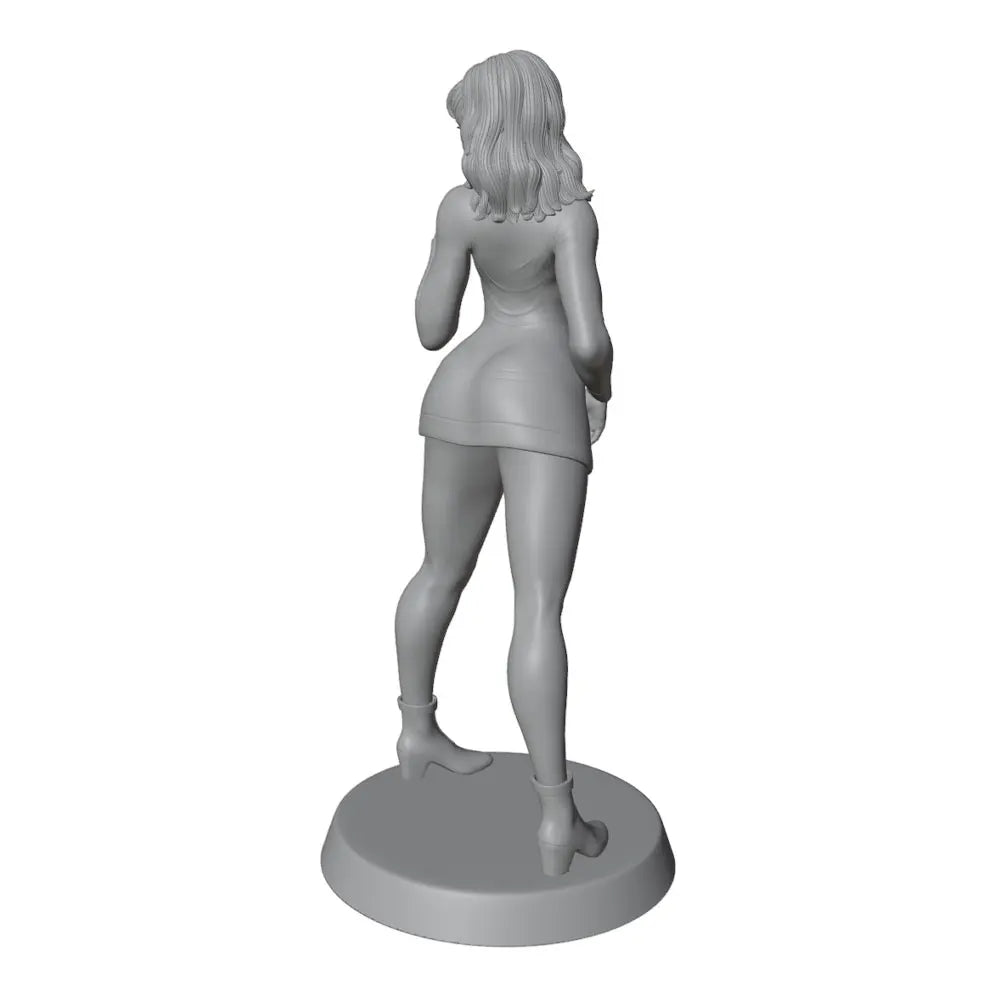 75mm Woman in Evening Dress, Resin Model Figure Kit, Unassembled and Unpainted
