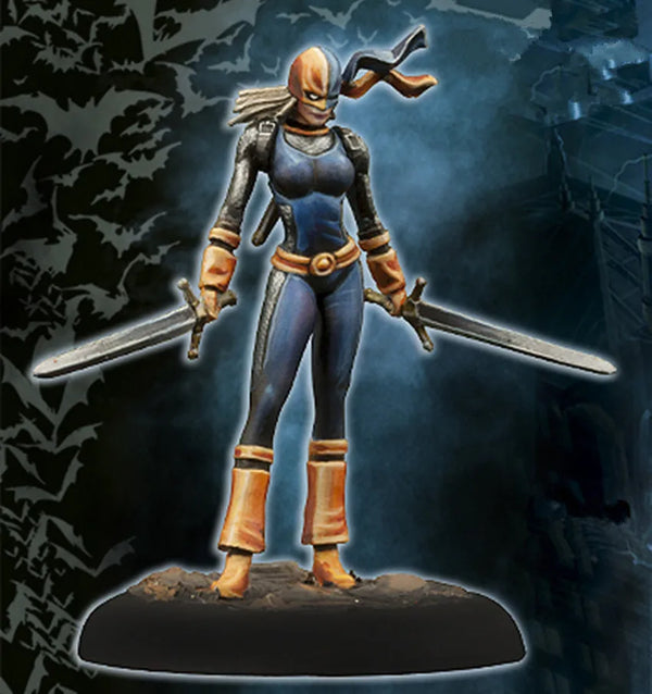 Warrior in Blue Armor with Dual Swords, Resin Model Figure Kit, Anime Theme, Unassembled and Unpainted