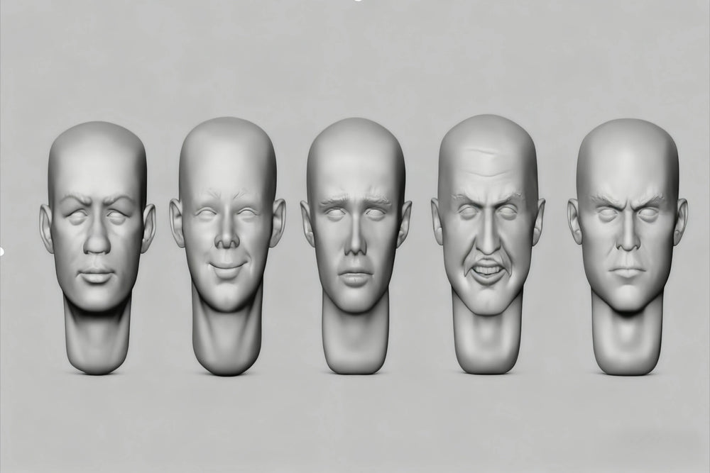 1/35 Modern Military Head Replacements, 5 Figures, Resin Model Accessory Kit, Unassembled and Unpainted