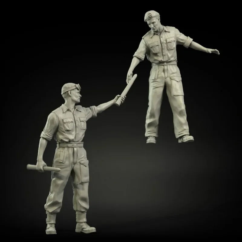 1/35 WWII British Officer Directing Troops, Resin Model Figure Kit, Unassembled and Unpainted