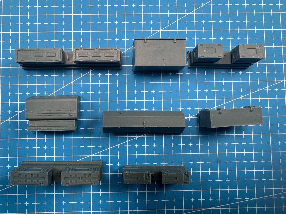 1/35 WWII Tank Ammunition Boxes, Resin Model Vehicle Kit, Unassembled and Unpainted