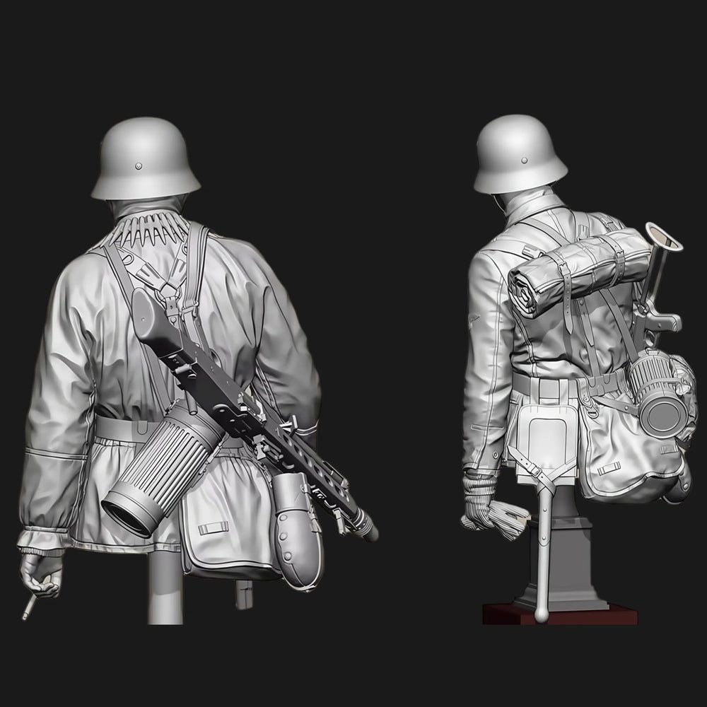 1/10 WWII German Wehrmacht Busts, 6 Figures, Resin Model Figure Kit, Unassembled and Unpainted
