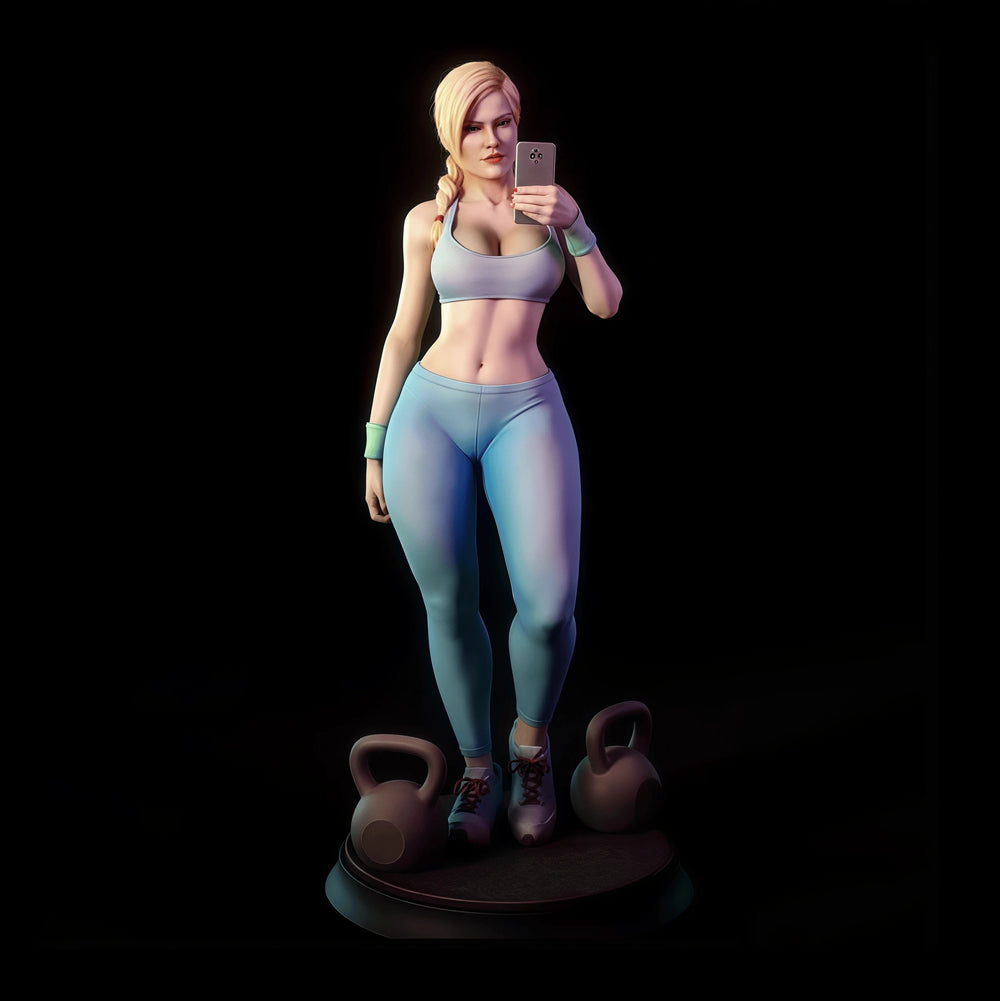 1/18 Modern Fitness Girl, Resin Model Figure Kit, Unassembled and Unpainted