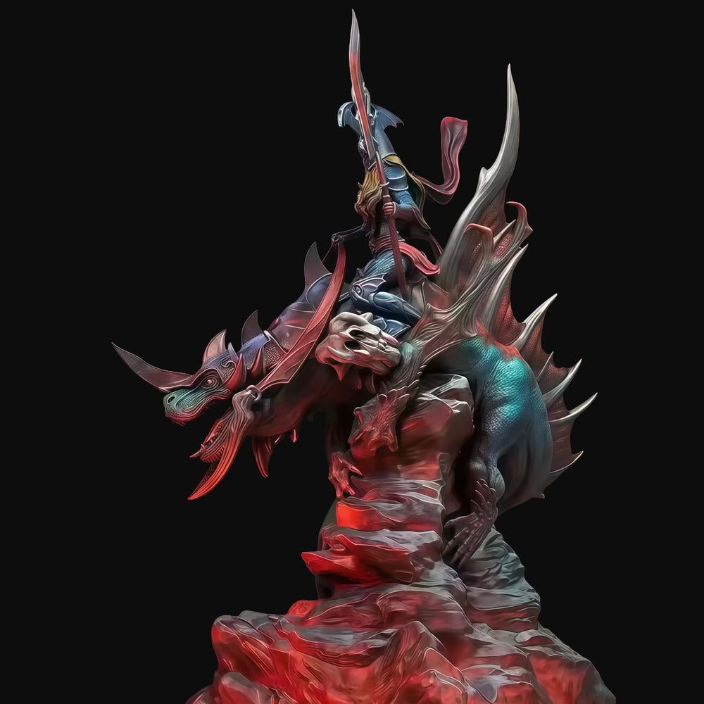1/24 Beast Warrior & Knight, 2 Figures, Resin Model Figure Kit, Fantasy Theme, Unassembled and Unpainted