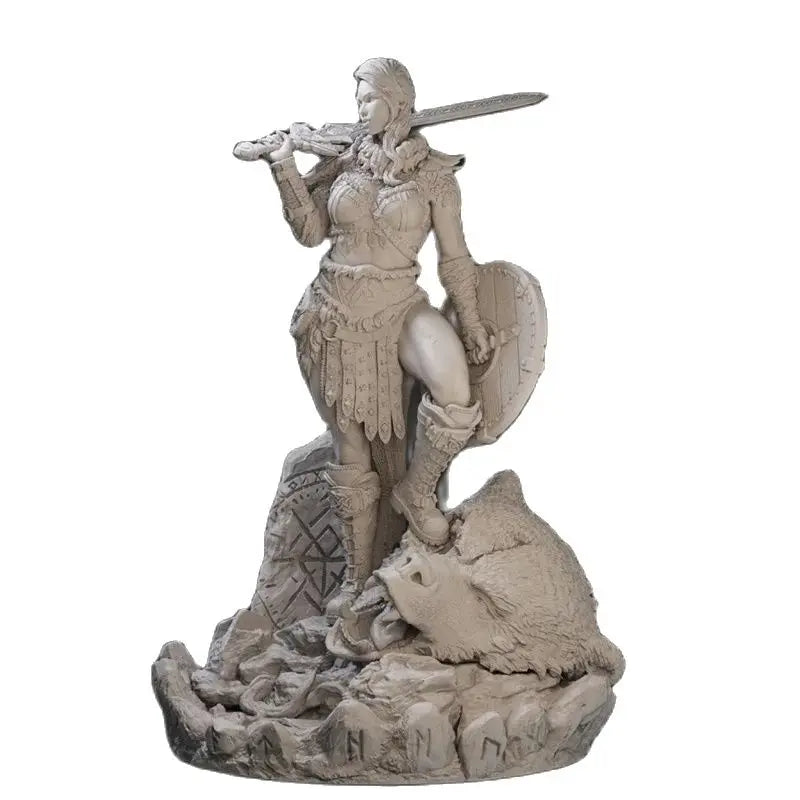 1/18 Medieval Female Warriors, 3 Figures, Resin Model Figure Kit, Fantasy Theme, Unassembled and Unpainted