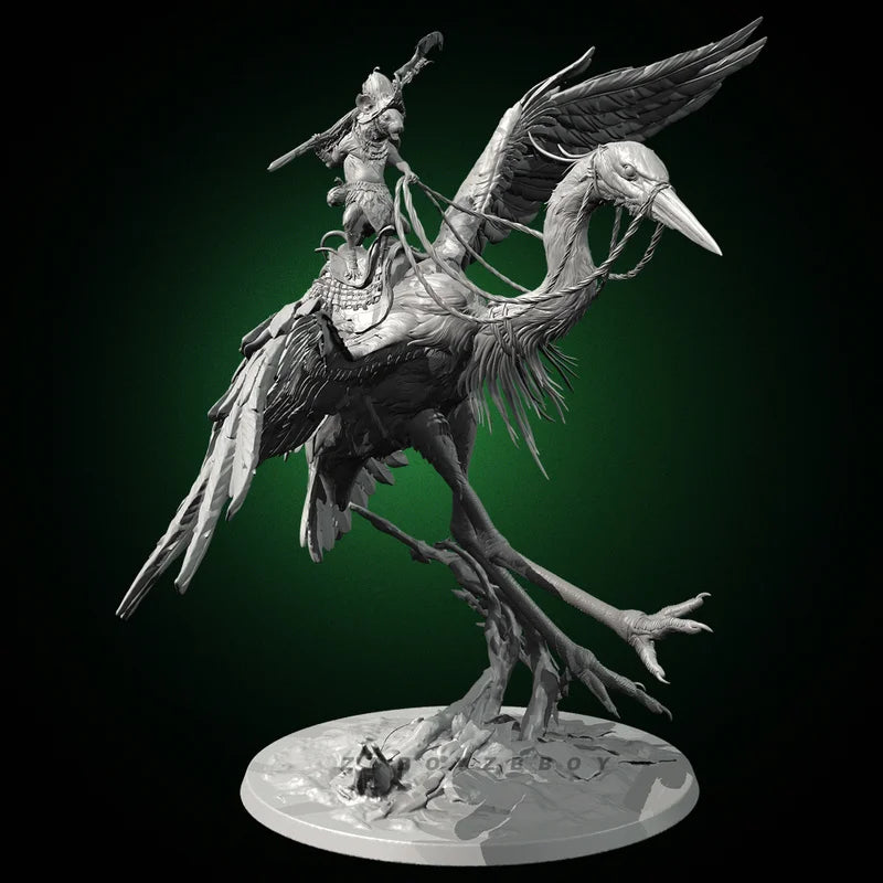 110mm Female Paladin, Resin Model Figure Kit, Fantasy Theme, Unassembled and Unpainted