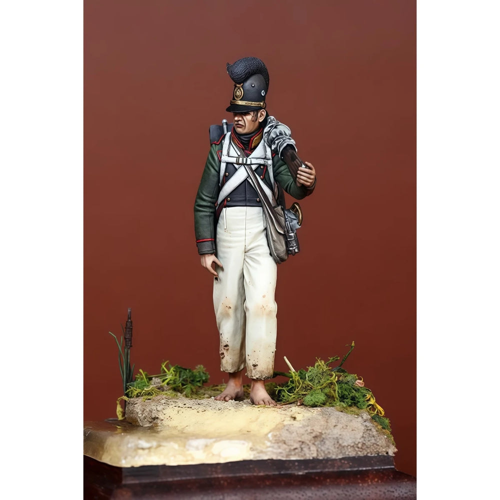54mm Napoleonic Bavarian Infantry Soldier, Resin Model Figure Kit, Unassembled and Unpainted