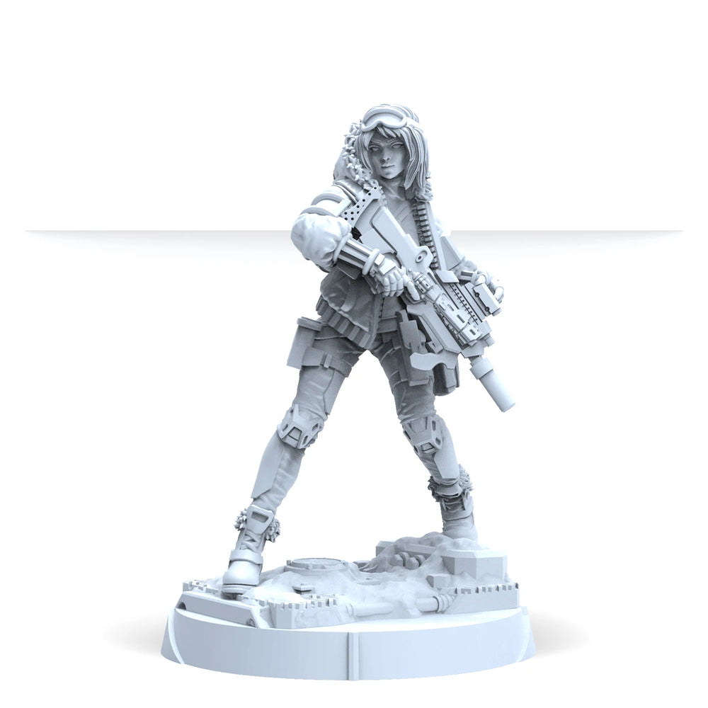 Female Commando Oktavia Grímsdóttir, Resin Model Figure Kit, Sci-Fi Theme, Unassembled and Unpainted