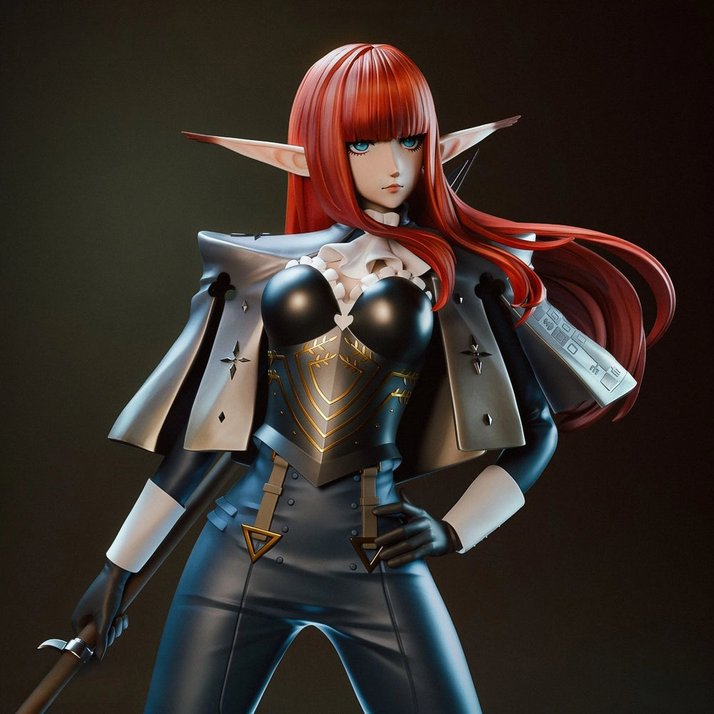 Elven Female Warrior, Resin Model Figure Kit, Fantasy Theme, Unassembled and Unpainted