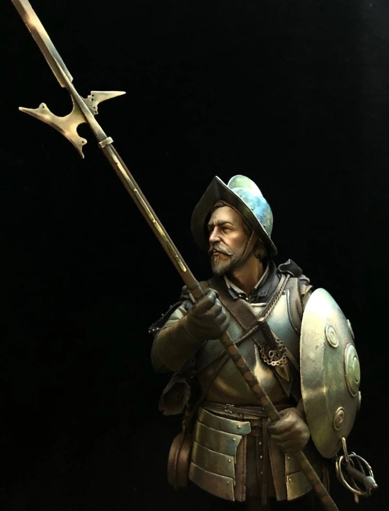 1/10 Ancient Spanish Warrior, Resin Model Bust Kit, Unassembled and Unpainted