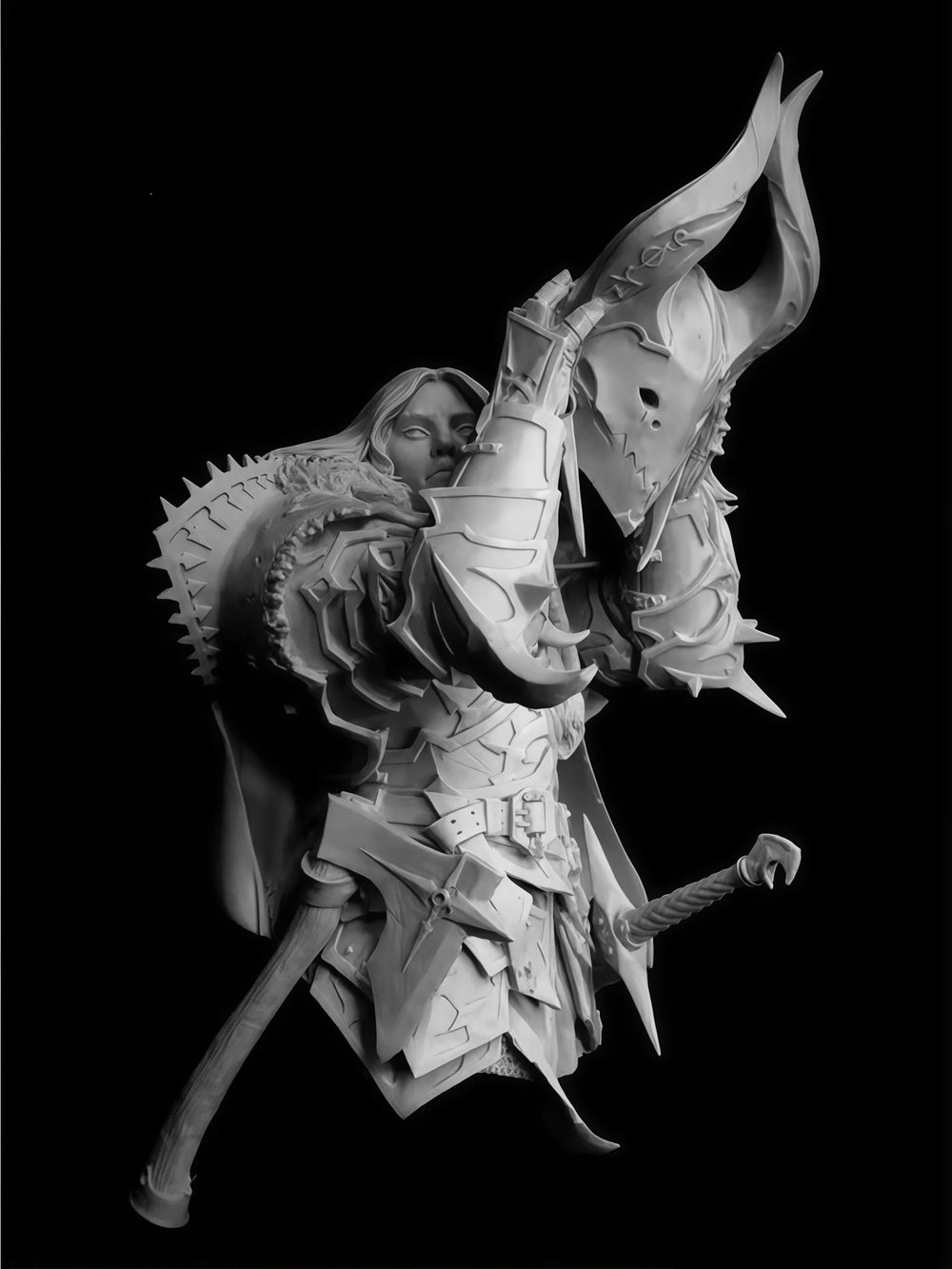 1/10 Paladin Warrior, Resin Model Bust Kit, Fantasy Theme, Unassembled and Unpainted