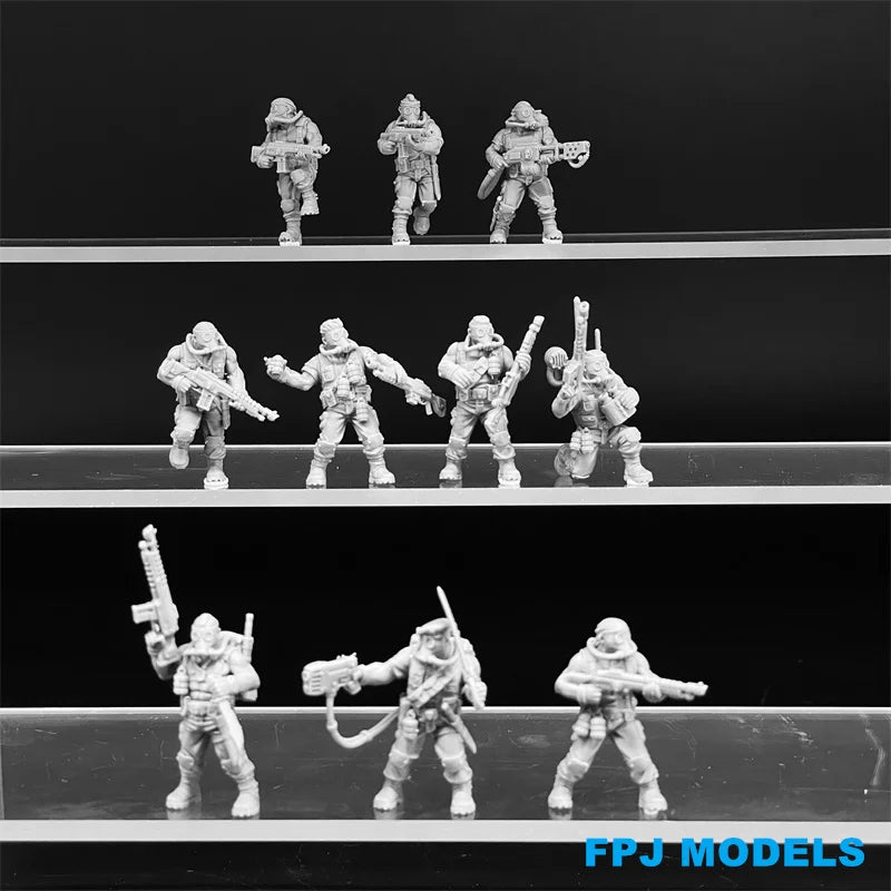 28mm Modern Jungle Fighters, 22 Figures, Resin Model Figure Kit, Unassembled and Unpainted