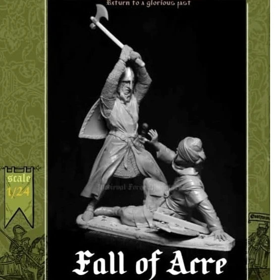 1/24 Modern Armored Knight with Sword and Shield, Resin Model Figure Kit, Unassembled and Unpainted