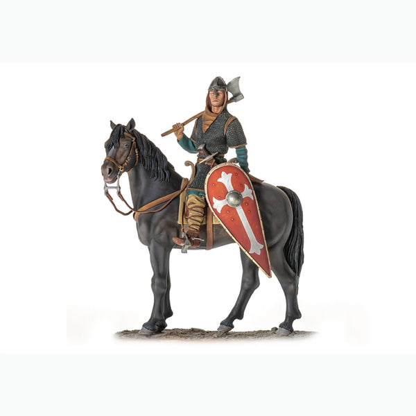 1/16 Ancient Norman Warrior on Horseback, Resin Model Figure Kit, Unassembled and Unpainted