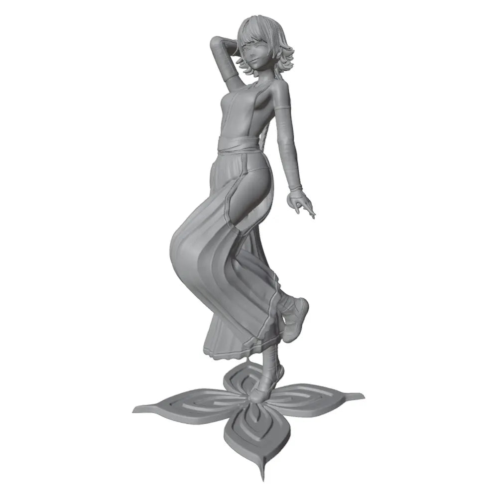 1/24 Woman in Flowing Pleated Gown, Resin Model Figure Kit, Anime Theme, Unassembled and Unpainted