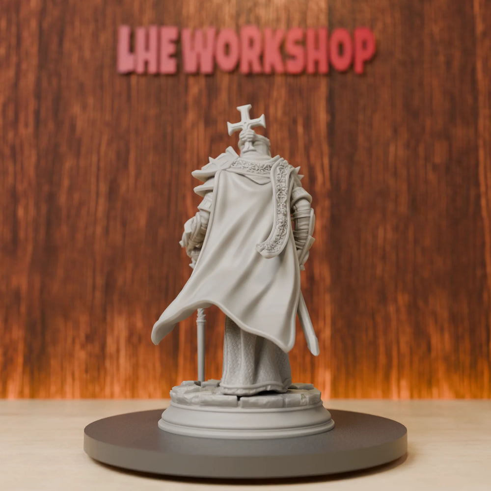 75mm Medieval Arch Paladin Knight, Resin Model Figure Kit, Unassembled and Unpainted