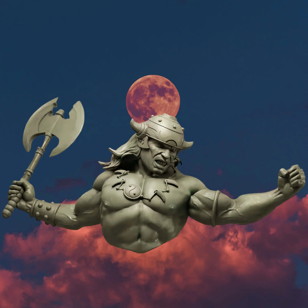 1/12 Berserker, Resin Model Bust Kit, Fantasy Theme, Unassembled and Unpainted