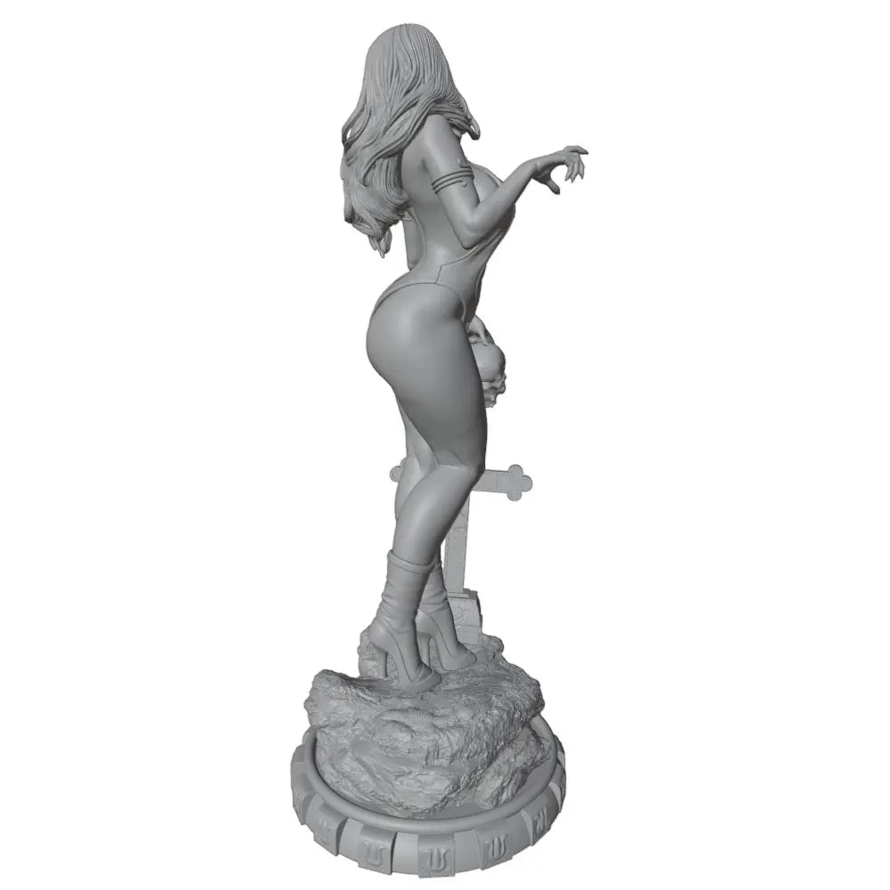 1/24 Seductive Warrior with Sword, Resin Model Figure Kit, Anime Theme, Unassembled and Unpainted