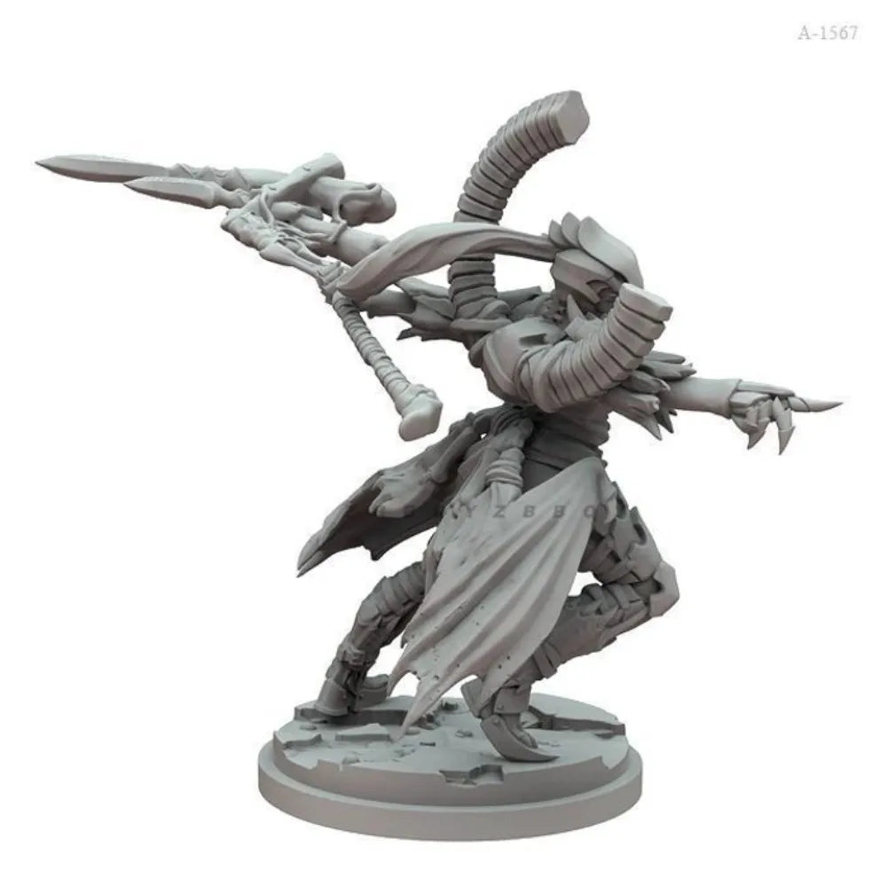38mm Dark Fantasy Chaos Warrior, Resin Model Figure Kit, Fantasy Theme, Unassembled and Unpainted