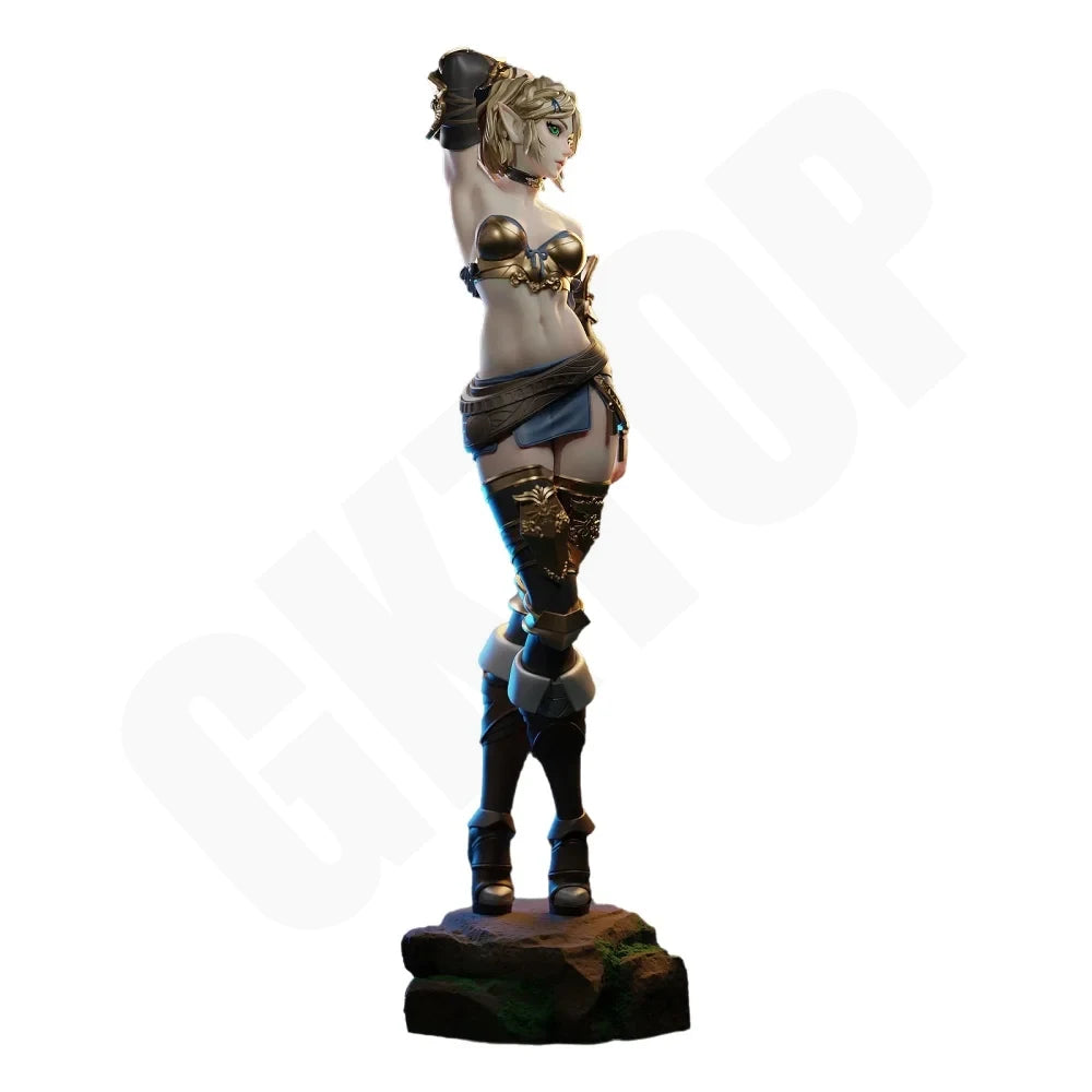1/24 Female Sci-Fi Commando in Tactical Gear, Resin Model Figure Kit, Unassembled and Unpainted