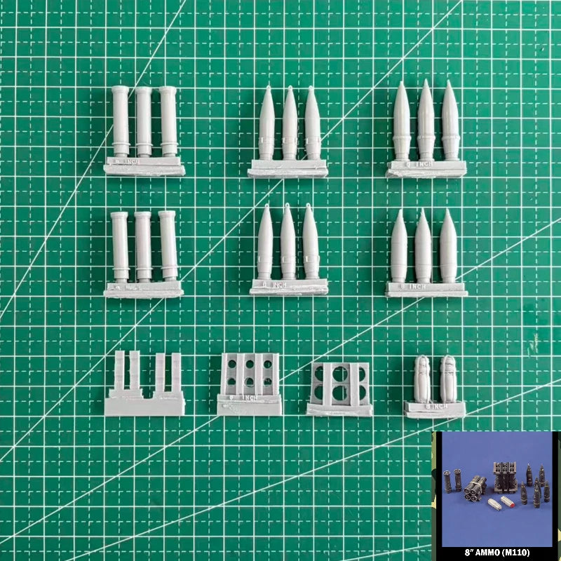 1/35 WWII 8-Inch Howitzer Ammo Set, Resin Model Diorama Kit, Unassembled and Unpainted
