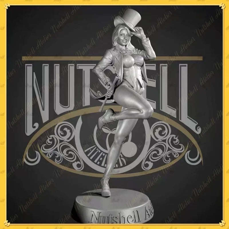 1/24 Pin-up Magic Girl Steampunk, Resin Model Figure Kit, Unassembled and Unpainted