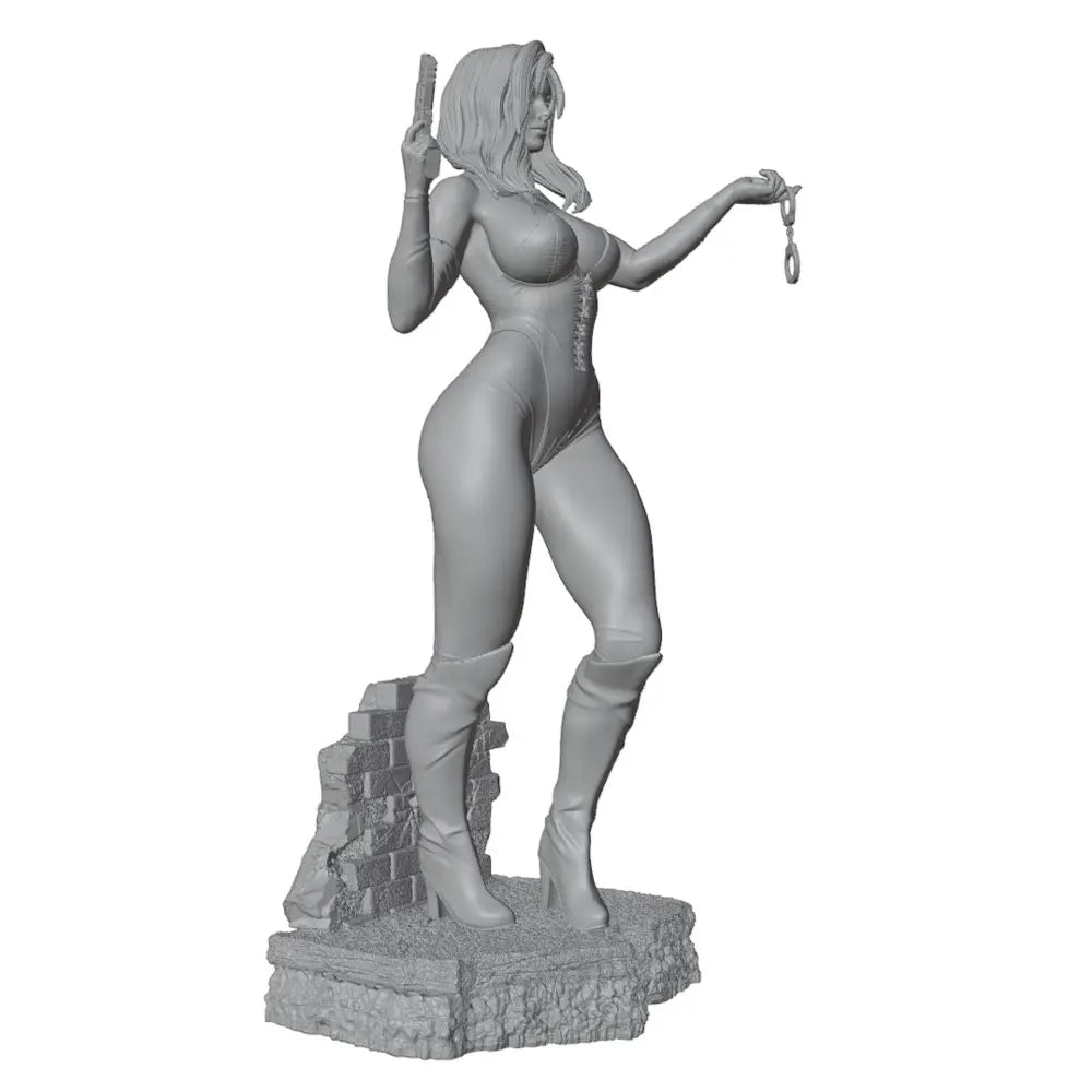 1/24 Modern Female Police Officer, Resin Model Figure Kit, Unassembled and Unpainted