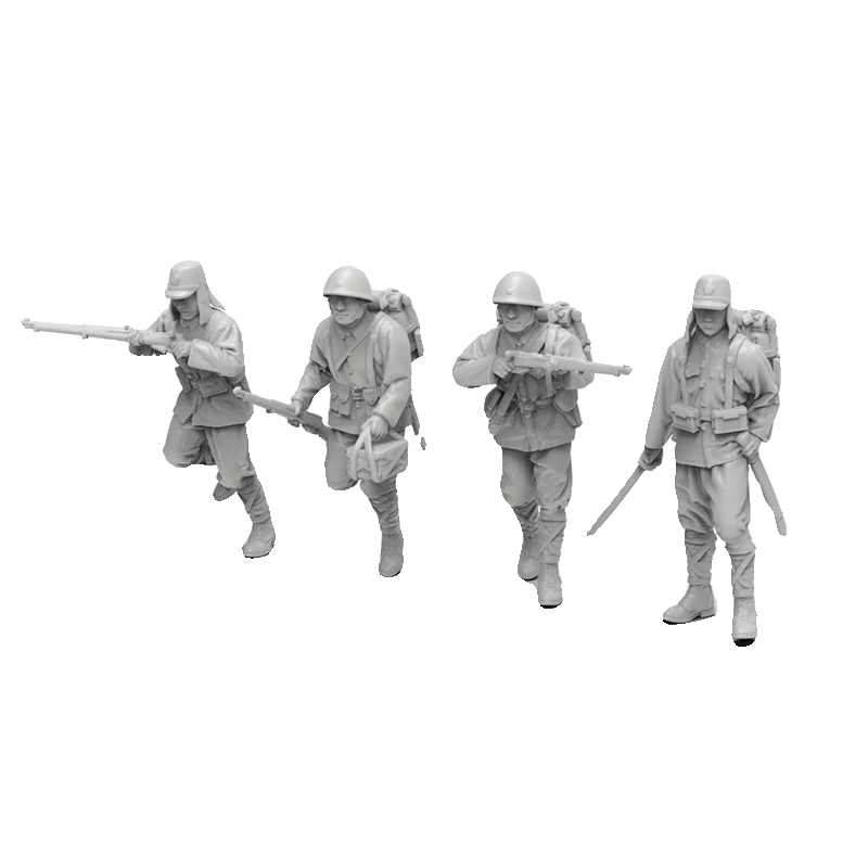 1/35 WWII Infantry Soldiers, 24 Figures, Resin Model Figure Kit, Unassembled and Unpainted
