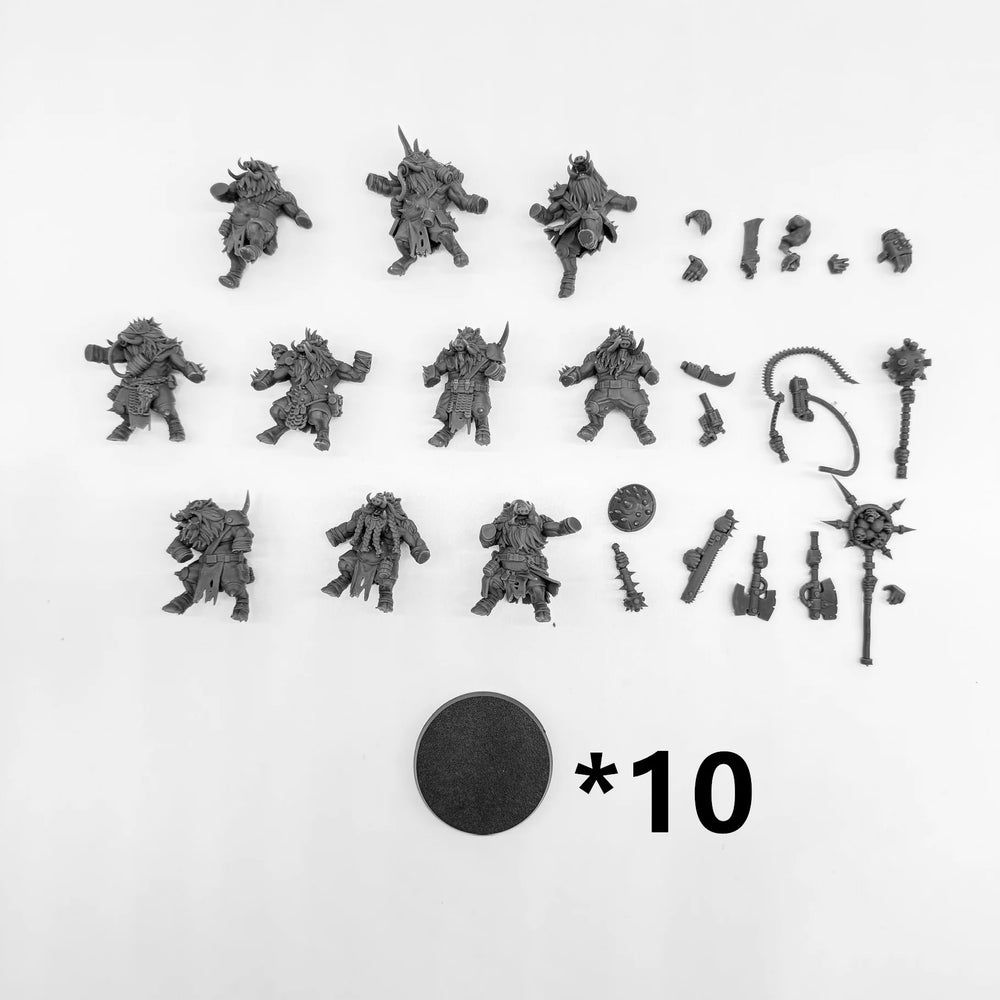 Corrupted Beasts, 10 Figures, Resin Model Figure Kit, Fantasy Theme, Unassembled and Unpainted
