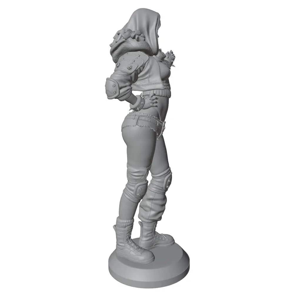 1/24 Hooded Sorceress with Staff, Resin Model Figure Kit, Fantasy Theme, Unassembled and Unpainted