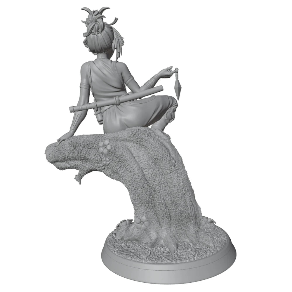 1/24 Fantasy Female Horned Character, Resin Model Figure Kit, Anime Theme, Unassembled and Unpainted