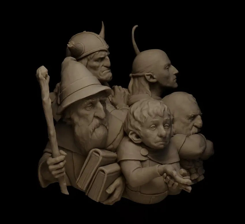 1/12 Norse Warriors, 9 Figures, Resin Model Bust Kit, Fantasy Theme, Unassembled and Unpainted