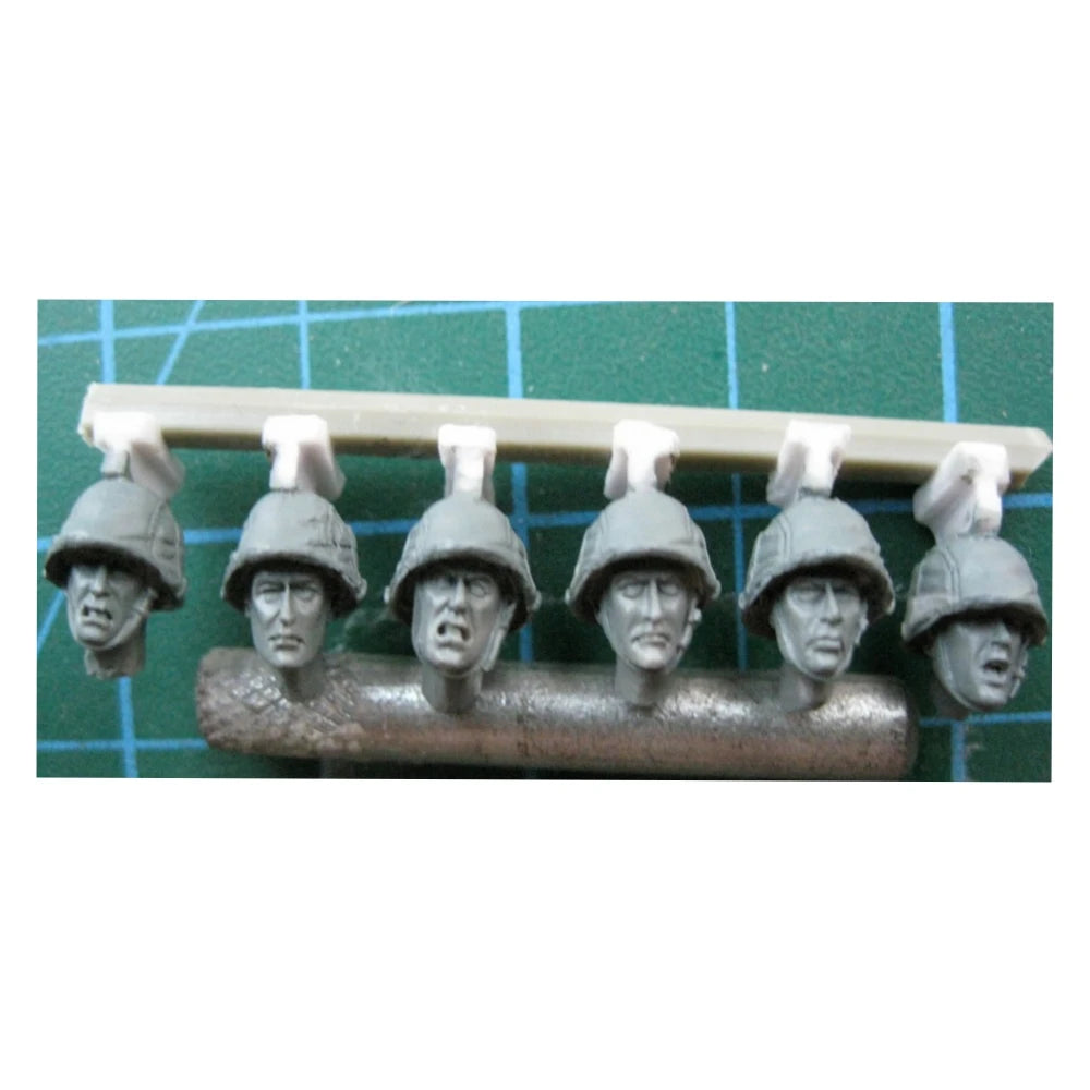 1/35 WWII British Infantry in Pickelhaube Helmets, 6 Figures, Resin Model Figure Kit, Unassembled and Unpainted