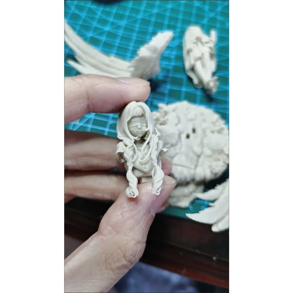 Seraph Angel Winged, Resin Model Figure Kit, Mythology Theme, Unassembled and Unpainted