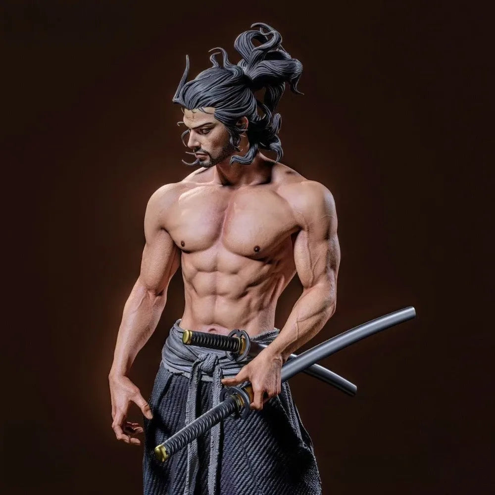 75mm Medieval Miyamoto Musashi Samurai, Resin Model Figure Kit, Unassembled and Unpainted
