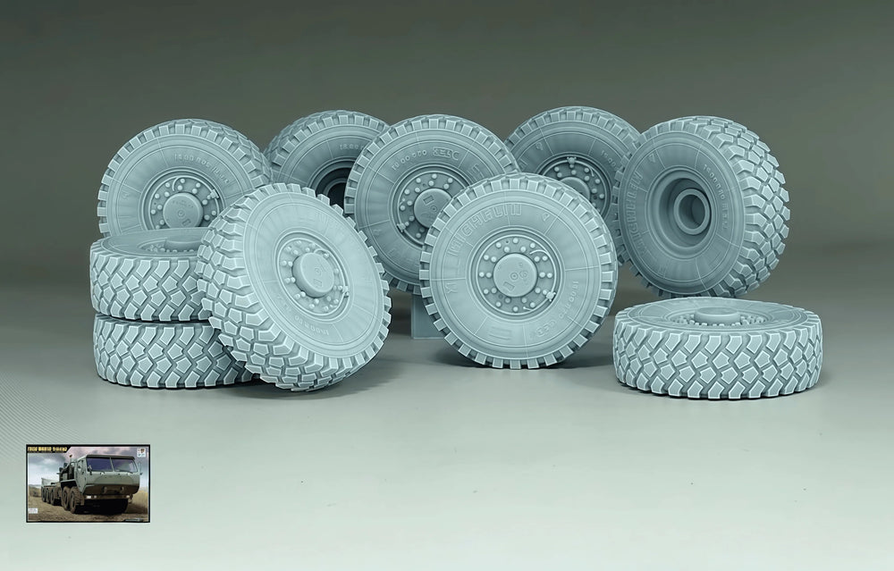 1/35 1/35 Military Trailer Tires & Gears, Resin Model Accessory Kit, Military Theme, Unpainted