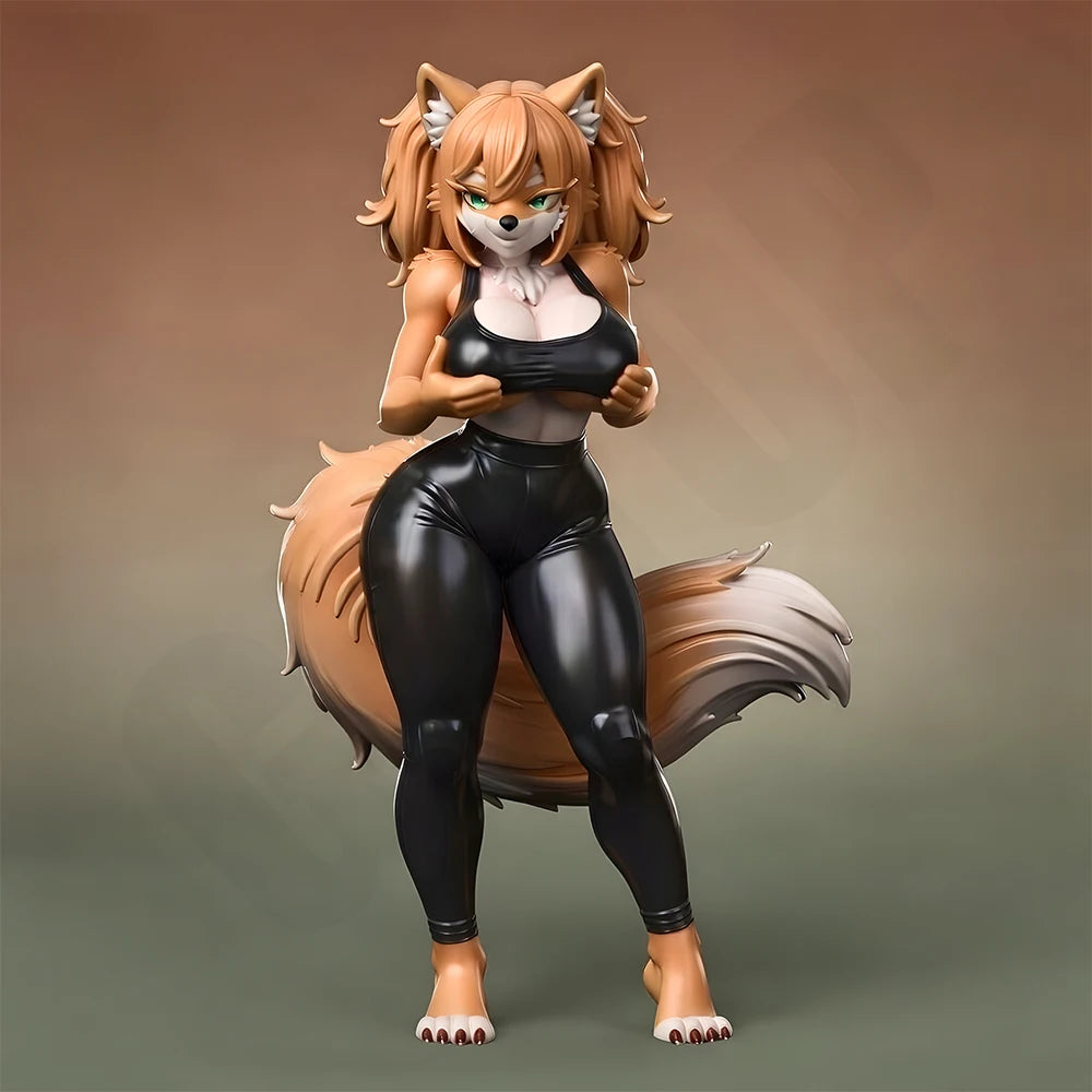 1/24 Fox-Eared Beauty, Resin Model Figure Kit, Anime Theme, Unassembled and Unpainted