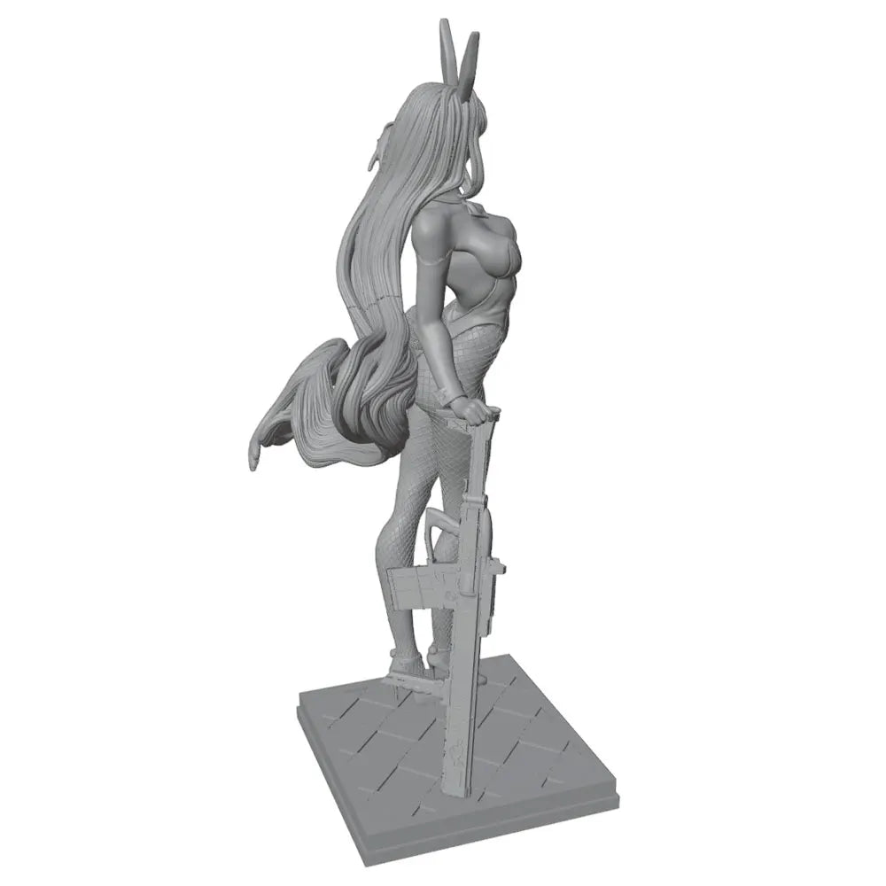 1/24 Anime Female Bunny Ears Tactical, Resin Model Figure Kit, Unassembled and Unpainted