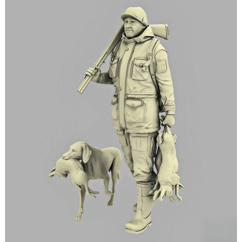 1/35 Modern Tactical Soldiers with Working Dogs, 5 Figures, Resin Model Figure Kit, Unassembled and Unpainted