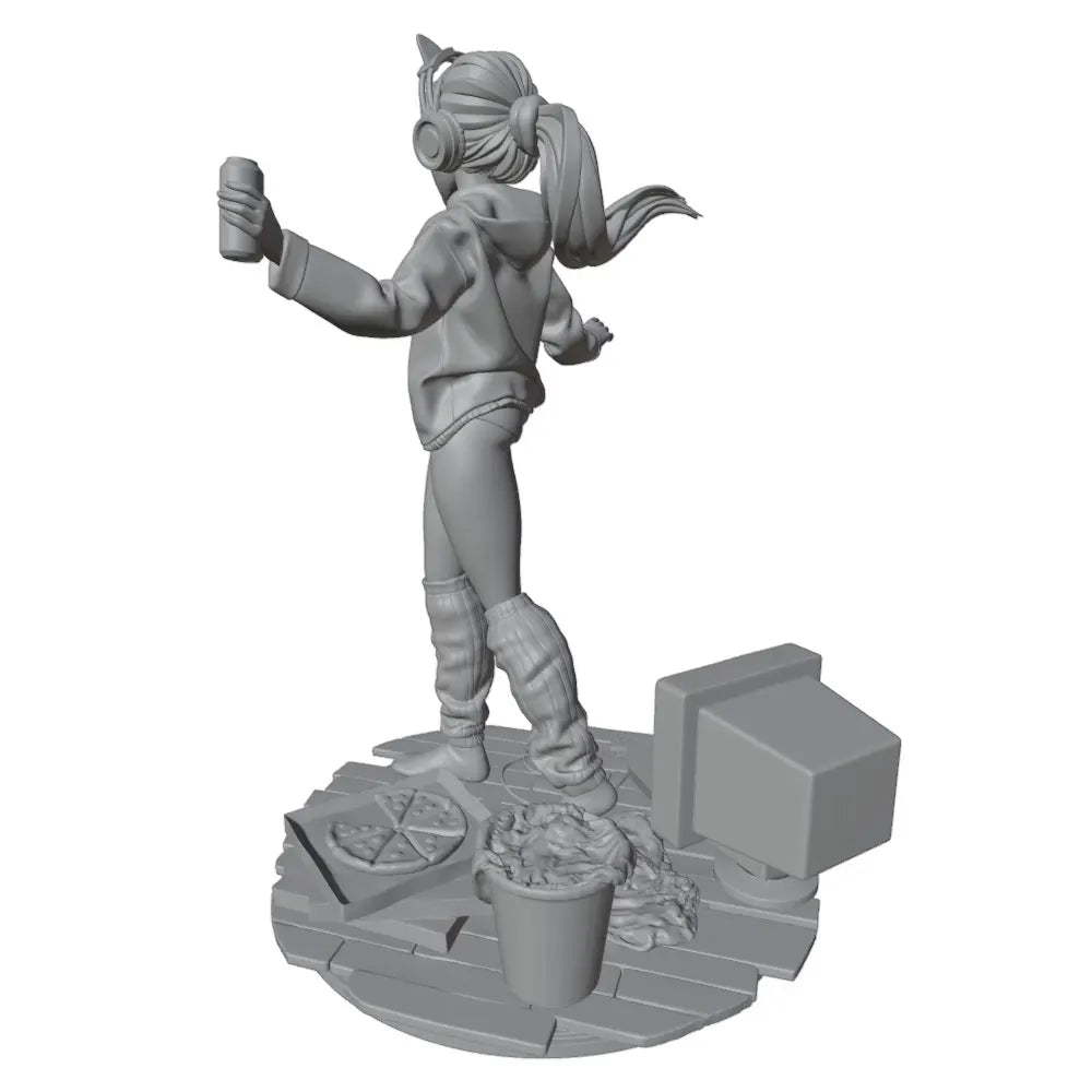 1/24 Catgirl Character, Resin Model Figure Kit, Anime Theme, Unassembled and Unpainted