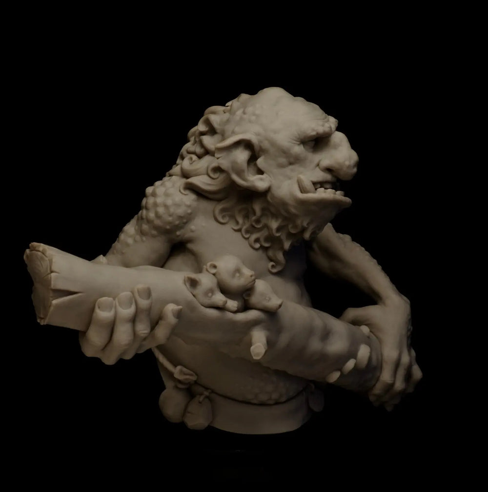 1/12 Goblin Creature, Resin Model Bust Kit, Fantasy Theme, Unassembled and Unpainted